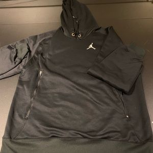 Nike Air Jordan pure black fleece jacket